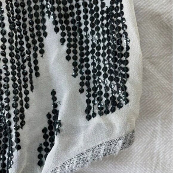 ANTHROPOGIE DOLAN CHEVERON RIVET TRIMMED TANK TOP SILK EDGES MED - Picture 7 of 11